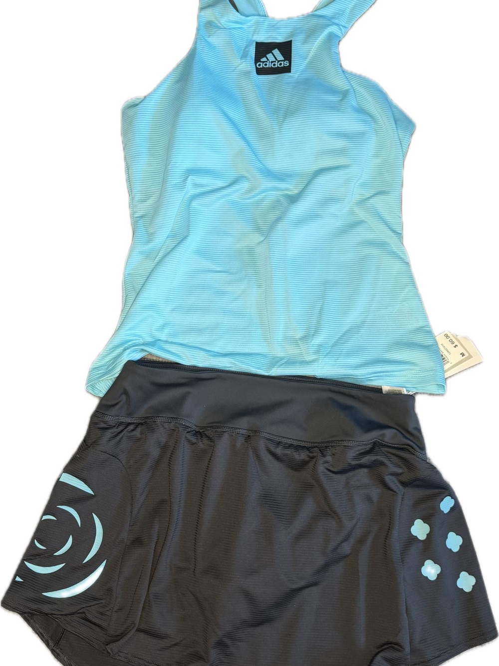 adidas Aqua Blue/Black tennis/Pickleball Set. French Open Parley collection M - Picture 2 of 11